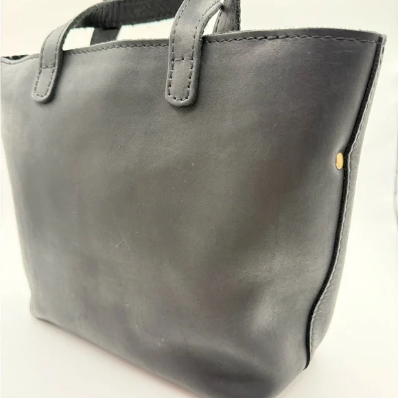 Portland Leather Black Tote Bag - Picture 4 of 13